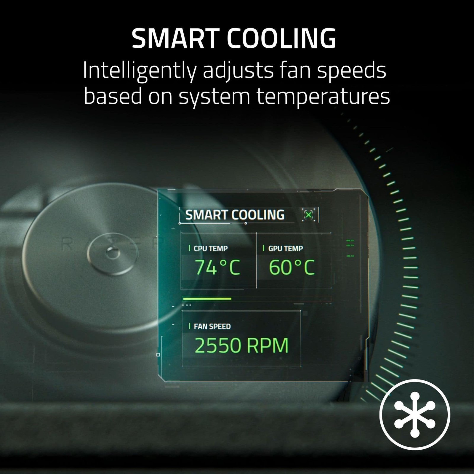 Razer Laptop Cooling Pad – Intelligent Fan Control with Chroma RGB, 14–18 Inch