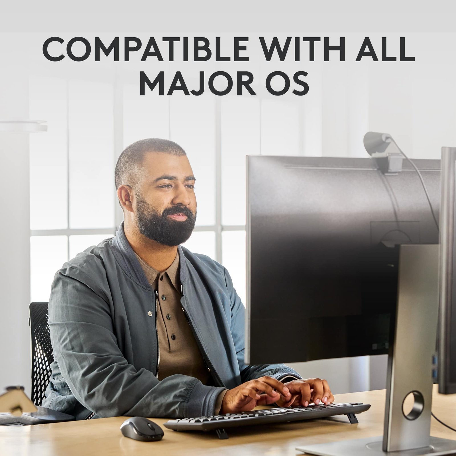 Logitech MK370 Business Wireless Keyboard & Mouse Combo – Full-Size, Logi Bolt USB, Graphite - Image 3