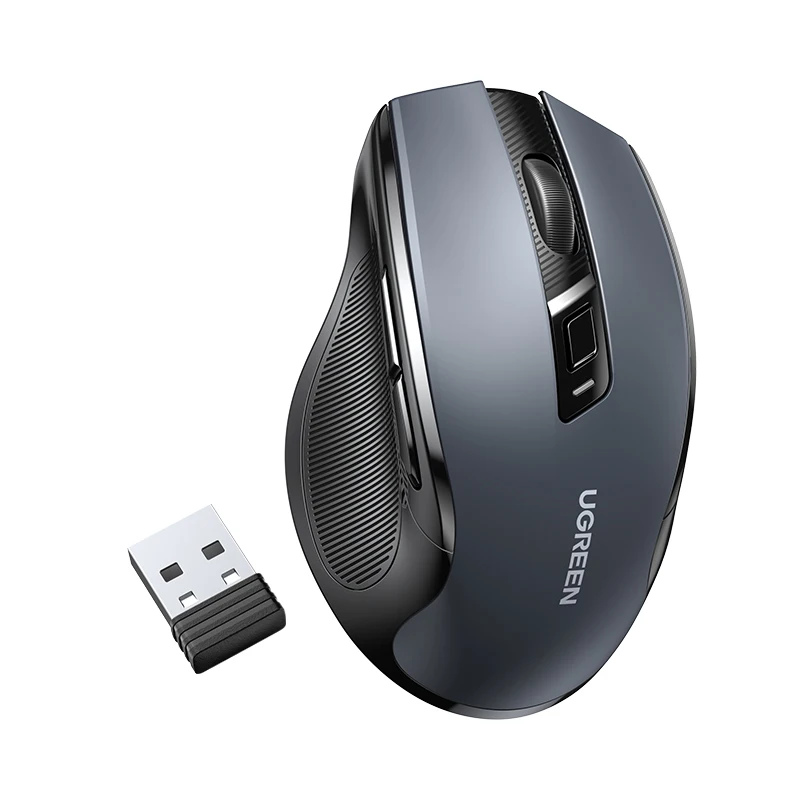 UGREEN Wireless Ergonomic Mouse – Bluetooth 5.0 + 2.4G, 4000 DPI, 6 Buttons