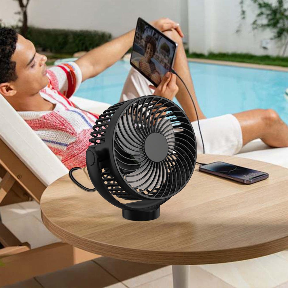 Magnetic Rechargeable 6-Inch USB Cooling Fan – 12000mAh Battery, Portable Desk & Outdoor Fan - Image 2