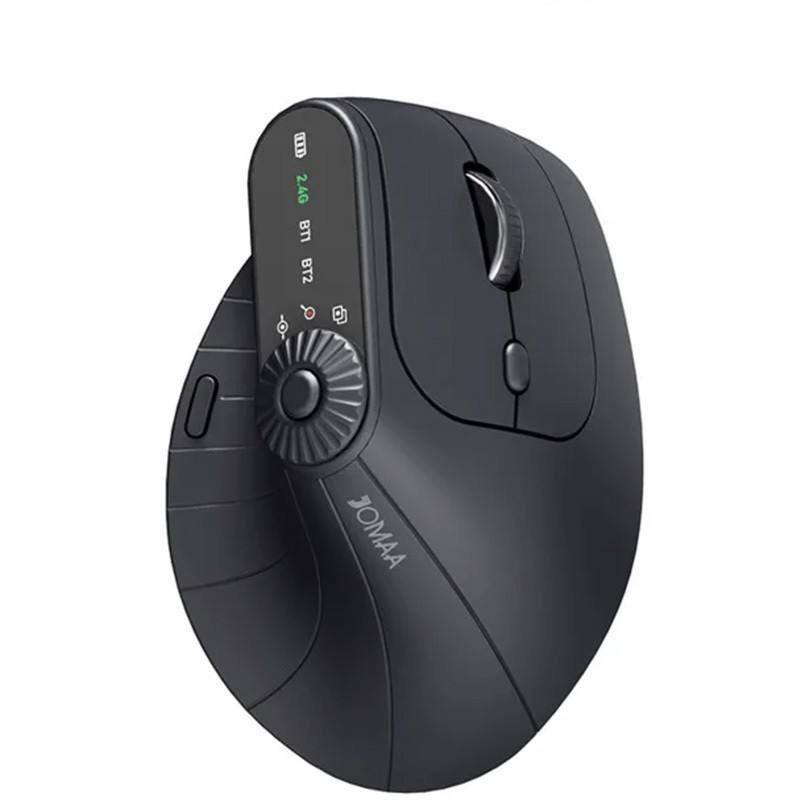 JOMAA Ergonomic Dual-Mode Wireless Mouse – 2.4G + Bluetooth, Silent Vertical Design