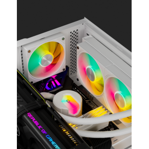 UpHere 120mm ARGB PWM PC Case Fan – 5V 3-Pin, Quiet Cooling, 1650 RPM