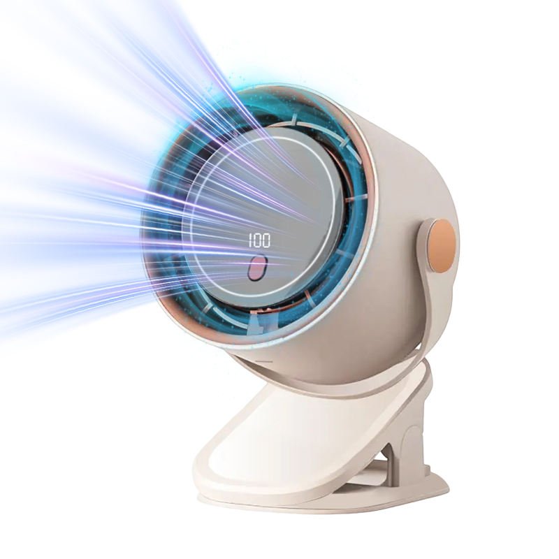 3-in-1 Clip, Table & Wall-Mount Turbo Fan – 100 Speeds, 15m Air Throw, Rechargeable