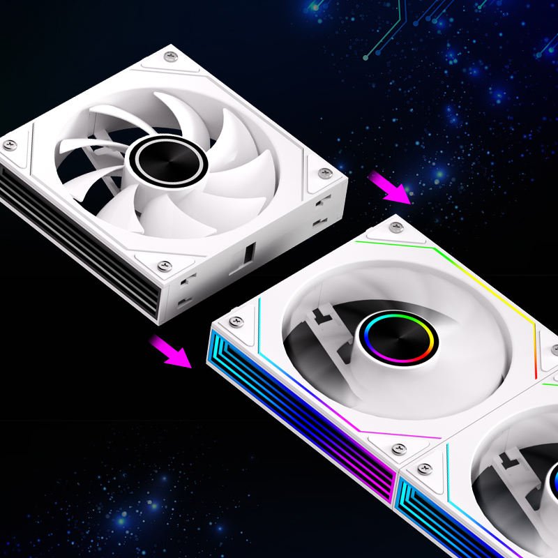 ZeroMaster 3-in-1 RGB PC Cooling Fan – ARGB Modular Fan for Gaming & Office PC Cases - Image 4