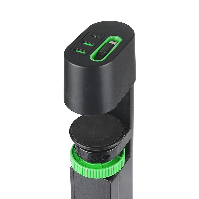 Drill-Free Desktop Power Socket – 3 AC Outlets with USB Charging for Home & Office - Image 2