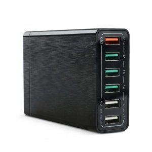 60W 12A 6-Port Universal USB Power Adapter – PD 3.0 with OTP & OVP Protection