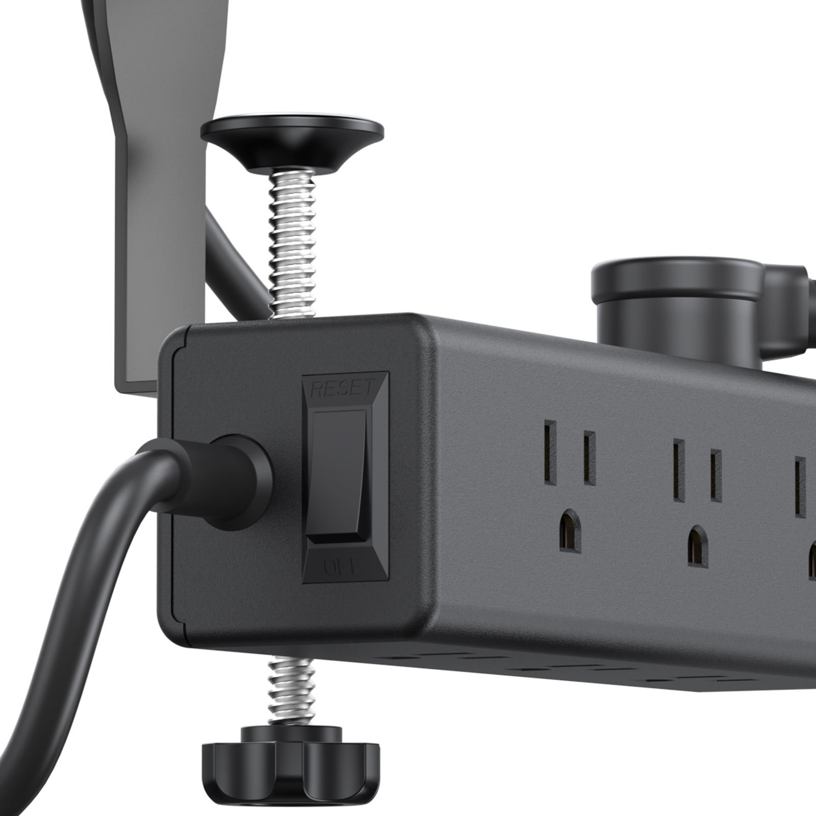 Dual-Layer Desktop Surge Protector – 13 AC Outlets & 4 USB Ports with 2 USB-C Ports - Image 2