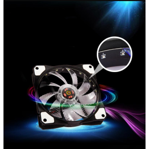120mm Hydraulic Bearing PC Case Fan – 15-LED Silent Cooling Fan for Computer Cases