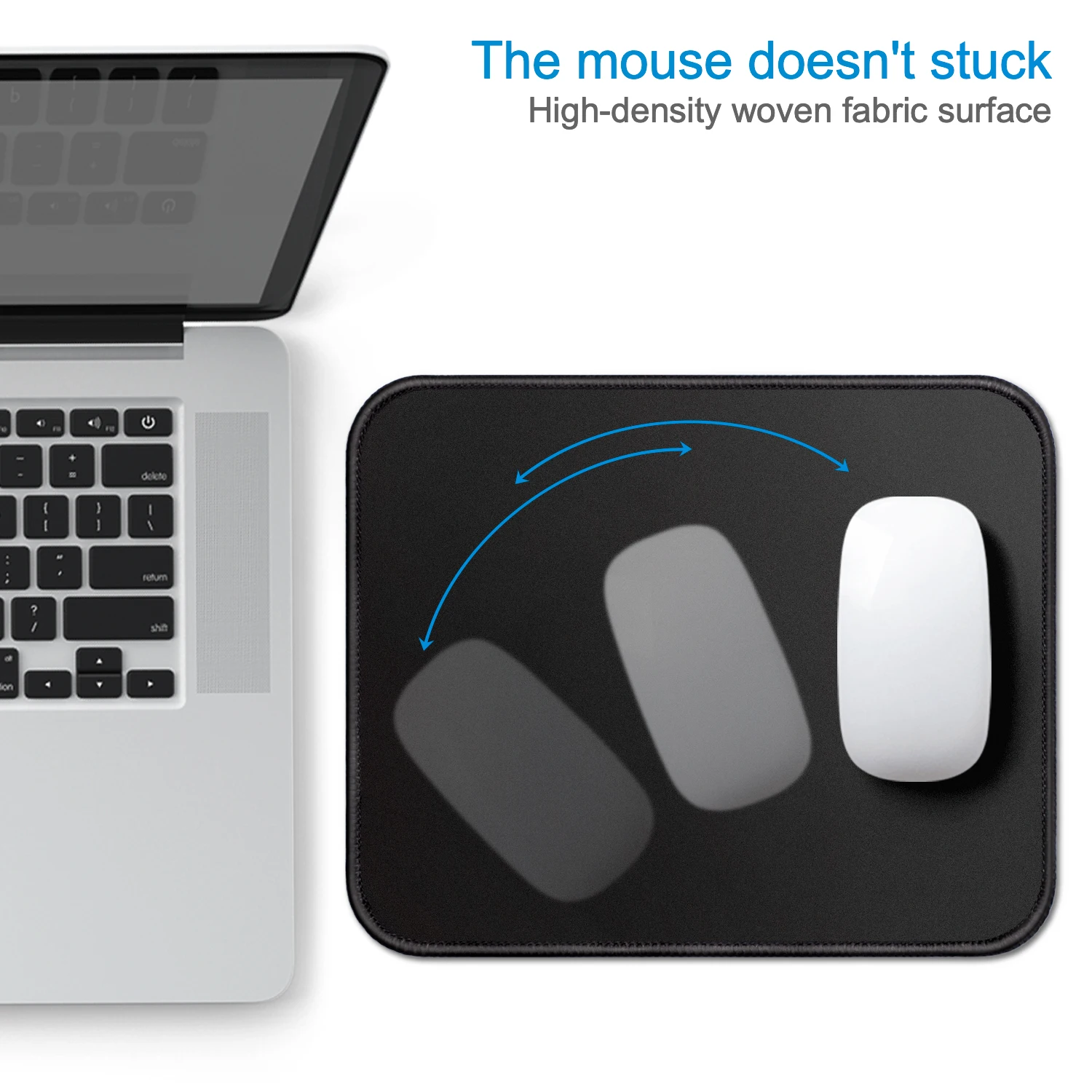 EXCO Small Mouse Pad – Stitched Edge, Smooth Cloth Surface & Non-Slip Rubber Base - Image 3
