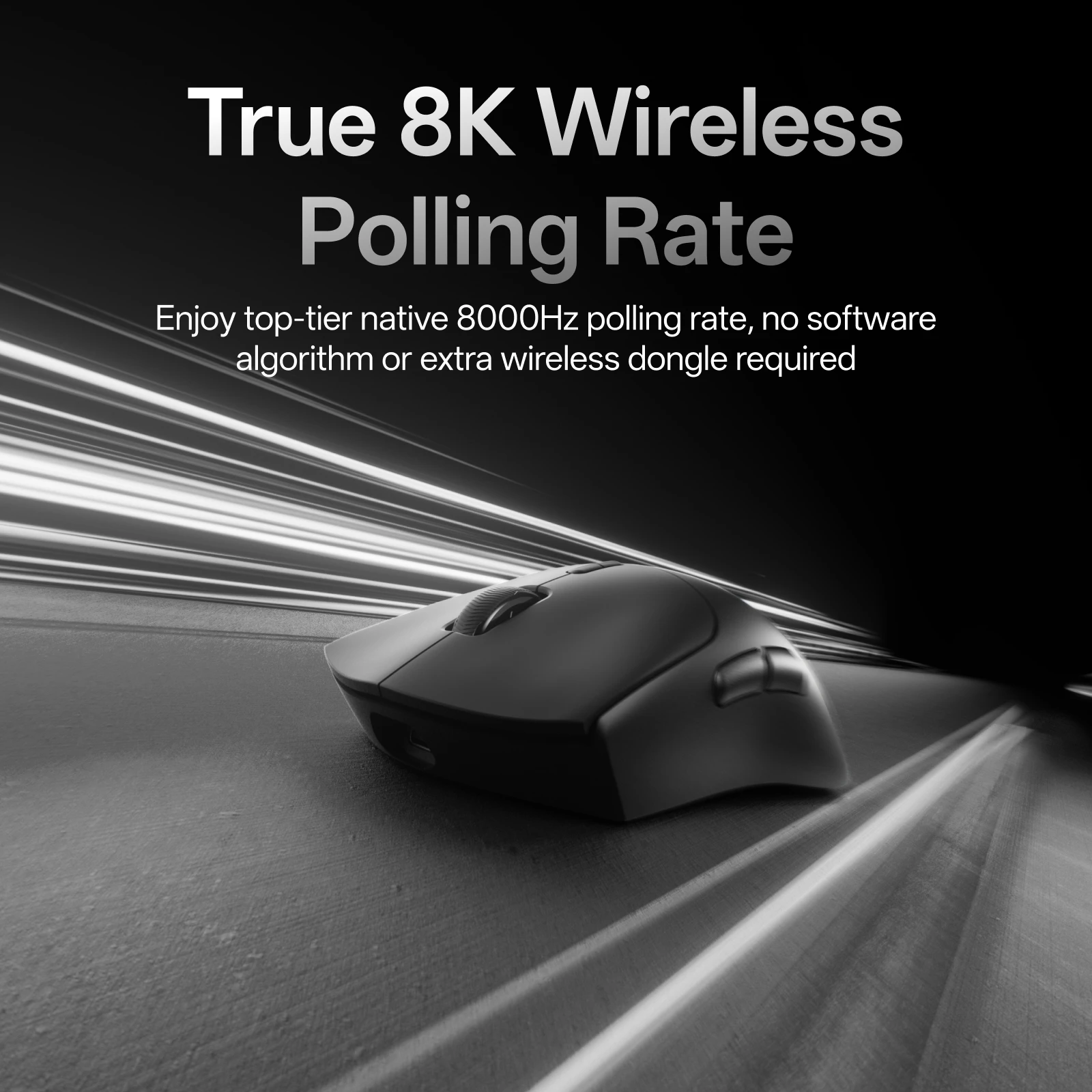 Rapoo VT7 MAX Wireless Gaming Mouse – True 8K Polling Rate, 53g Lightweight, Up to 750-Hour Battery - Image 2