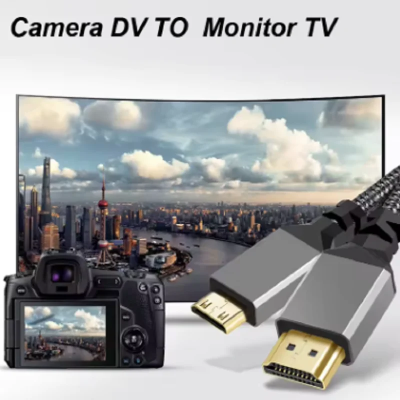 Mini HDMI to HDMI 2.0 Cable – 1m, 4K 60Hz High-Speed Cable for Camera, TV & Monitor - Image 4
