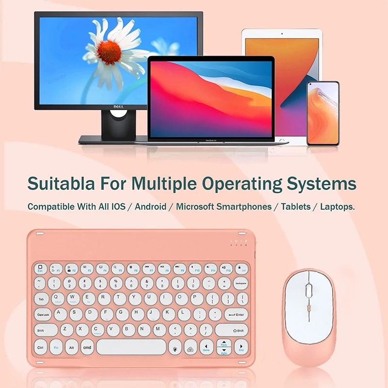 Bluetooth Wireless Keyboard & Mouse Combo – Multi-Color Options with Quick Connection