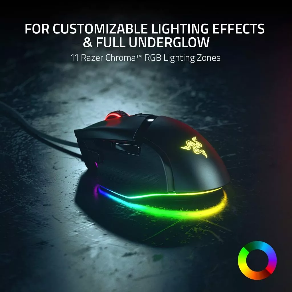Razer Basilisk V3 Ergonomic Gaming Mouse – Customizable Controls with Chroma RGB