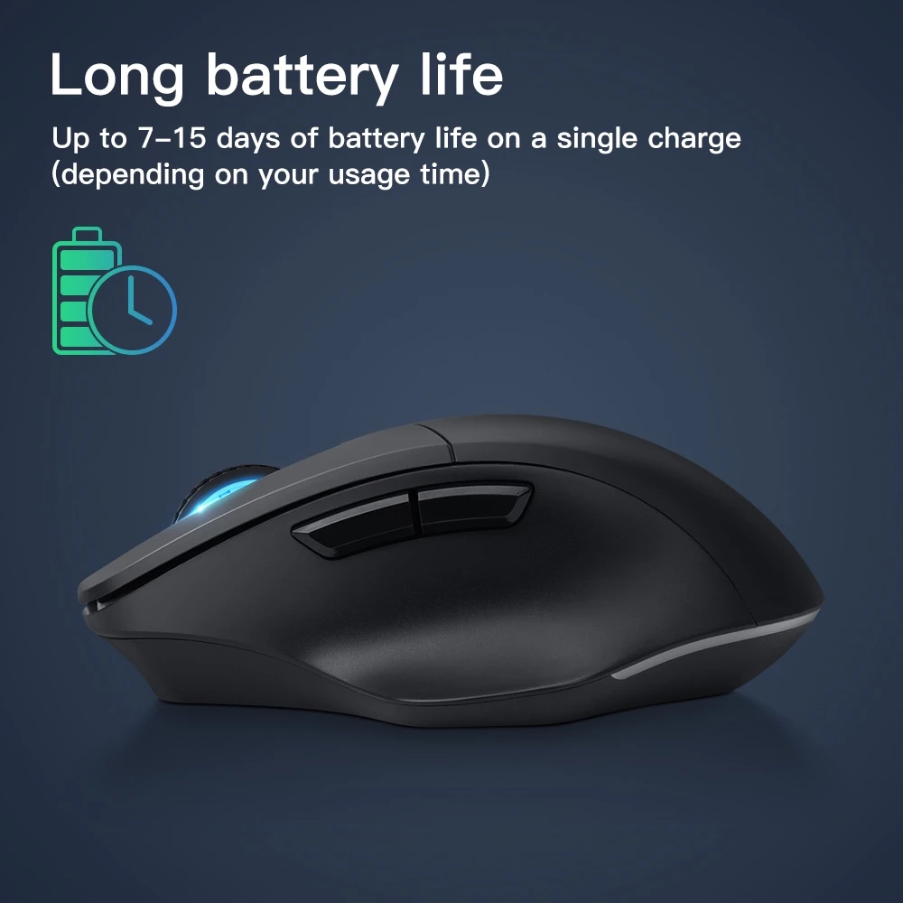 GOOJODOQ Ergonomic Wireless Mouse – 2.4GHz + Bluetooth with Scrolling Function - Image 3