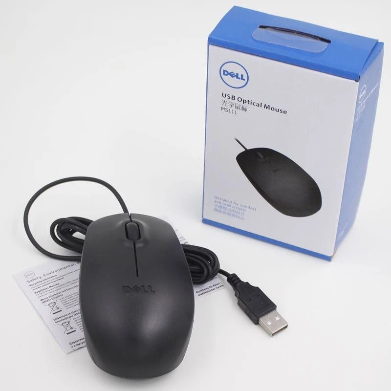 Dell MS111 / MS116 Optical USB Wired Mouse – Ergonomic Everyday Mouse - Image 2